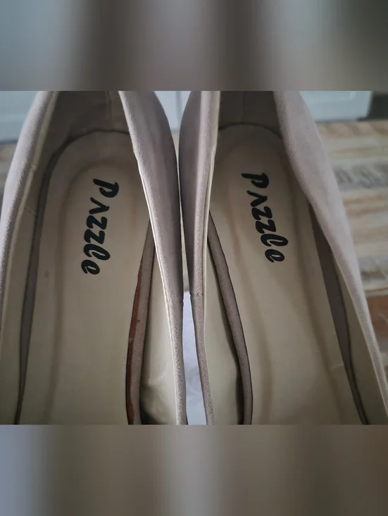 PazzlrClassic Nude Platform High Heels - Women 7.5 Faux Suede - Picture 2 of 8